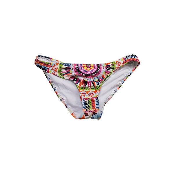 Bar Iii Pink Multi Cartwheels Printed Cheeky Hipster Bikini Bottom XL