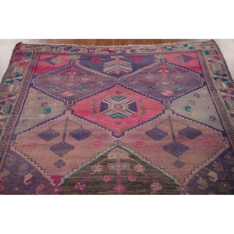 Over-Dyed Bakhtiari Persian Vintage Area Rug Hand-Knotted Wool Carpet - 6'2"x 9'5"