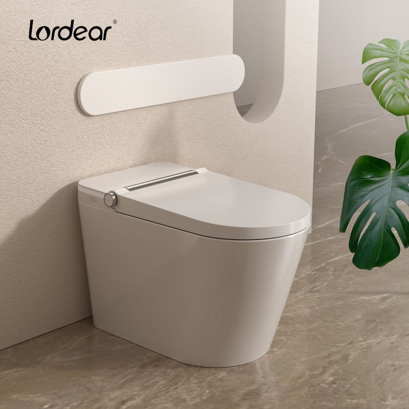 1-Piece 1.28 GPF Auto Single Flush Elongated Bidet Toilet Smart Toilet in White