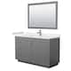 Option Dark Gray, Nickel Trim,Carrara Cultured Marble Top