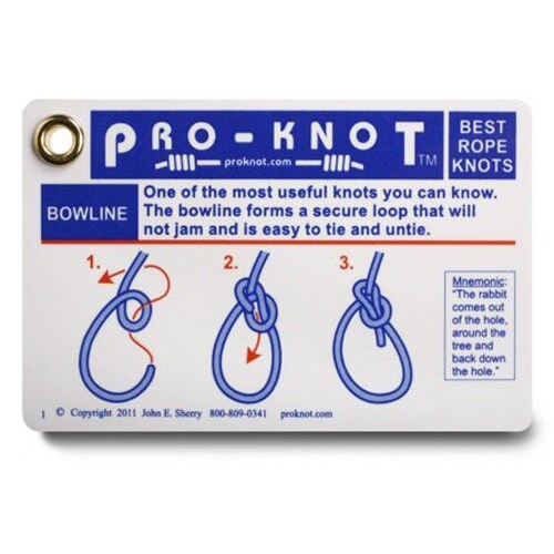 Pro-Knot Outdoor Rope Knot Cards - White - One size