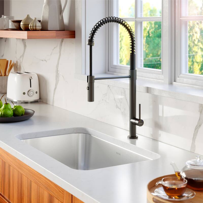 Karran 30" Undermount 16-Gauge Extra-Large Single Bowl Stainless Steel Kitchen Sink Kit
