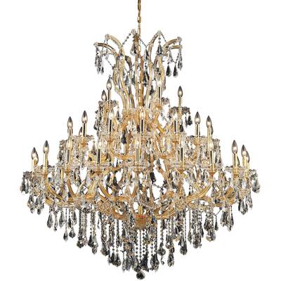 Maria Theresa 41 light Gold Chandelier Clear Royal Cut Crystal - One Size