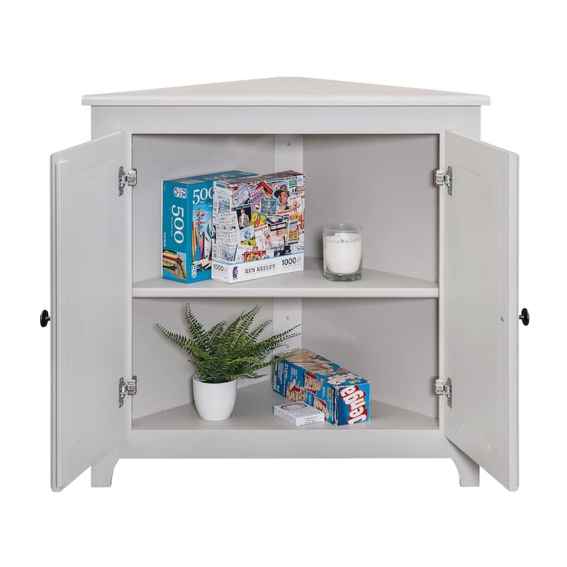 Arch+Haven Solid Wood Corner Cabinet