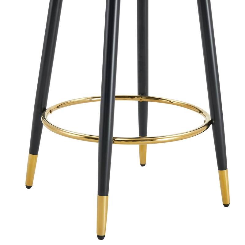 360°Rotatable Upholstered Bar Chair Side Chair Set Of 2