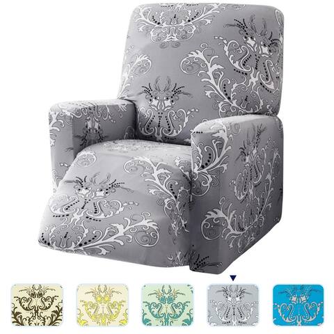 Subrtex Stretch Printed Recliner Slipcovers With Side Pocket