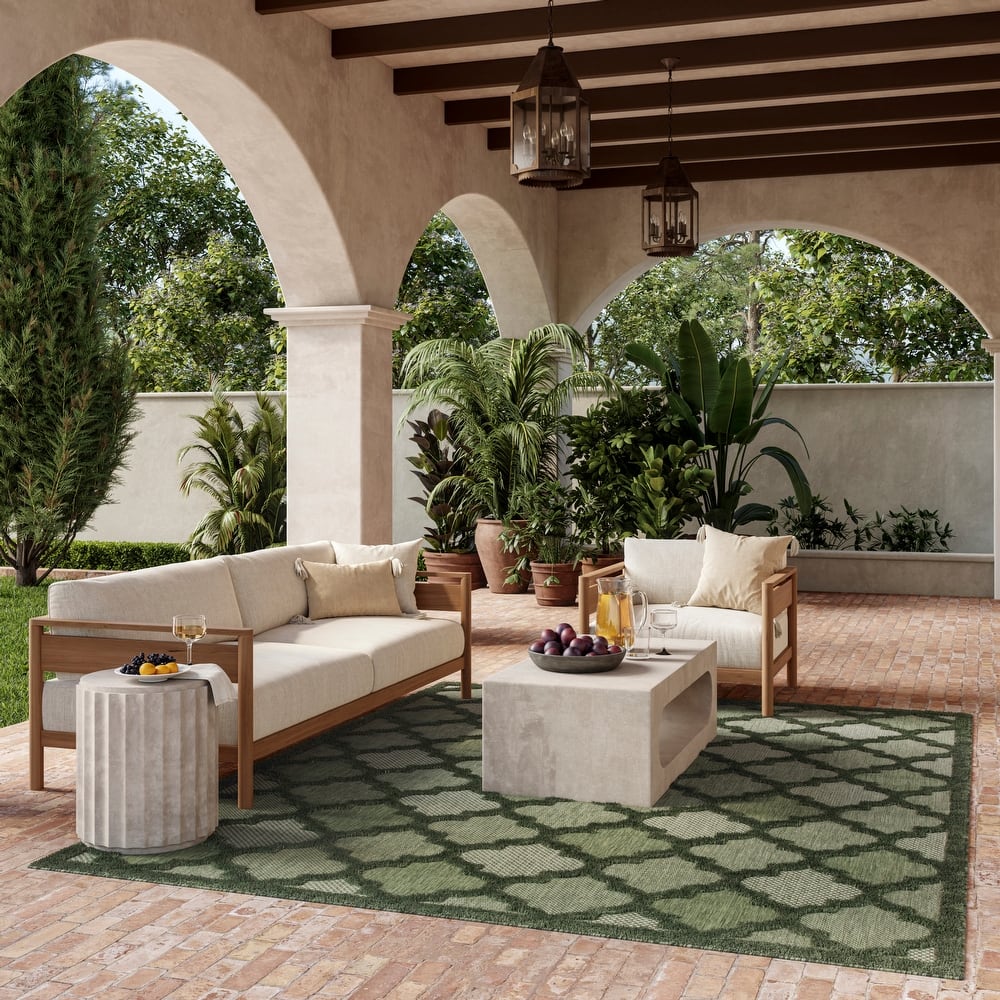 Nourison Easy Care Indoor/Outdoor Moroccan Trellis Area Rug