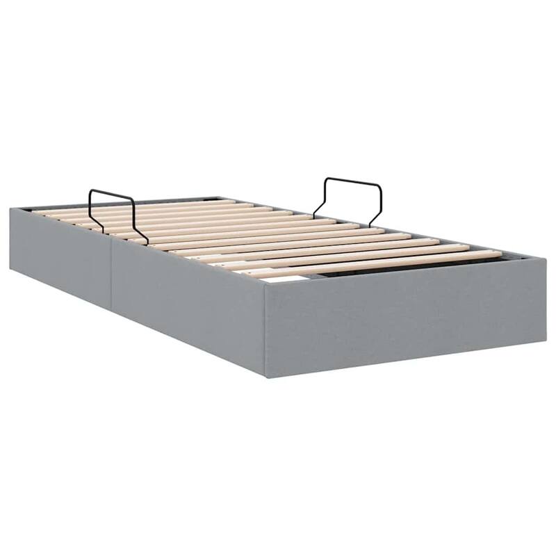 vidaXL Storage Bed with Mattress in Fabric