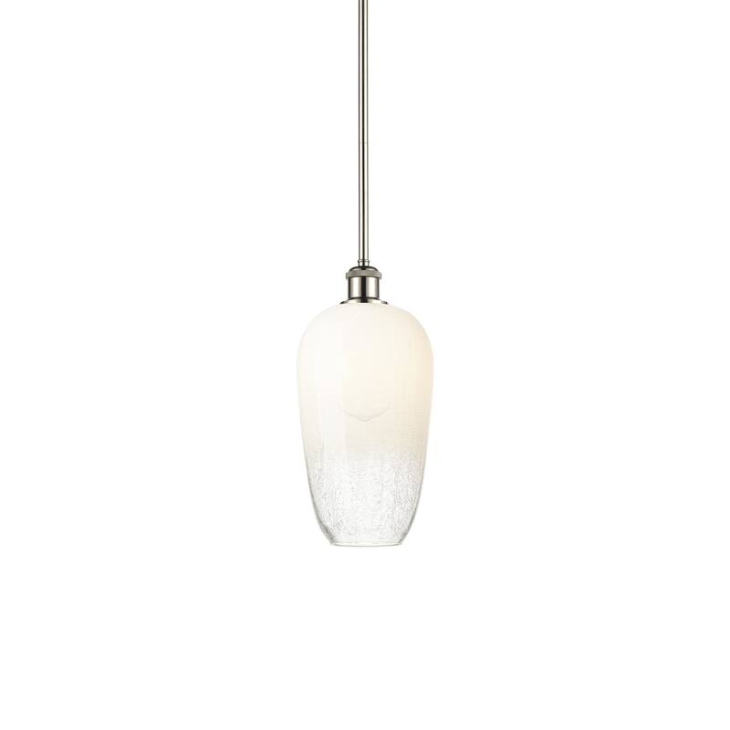 Innovations Lighting 516-1S-15-7 Brookhaven Flute Pendant Brookhaven - Polished Nickel / Opal