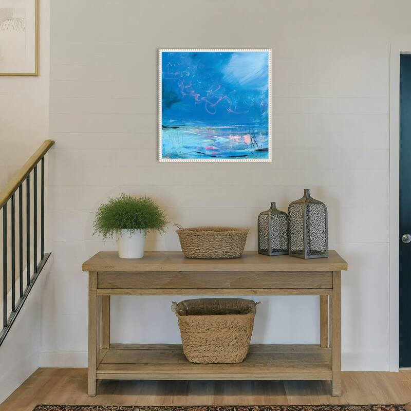 Kinds of Blue by Lesley Birch Framed Canvas Wall Art Print