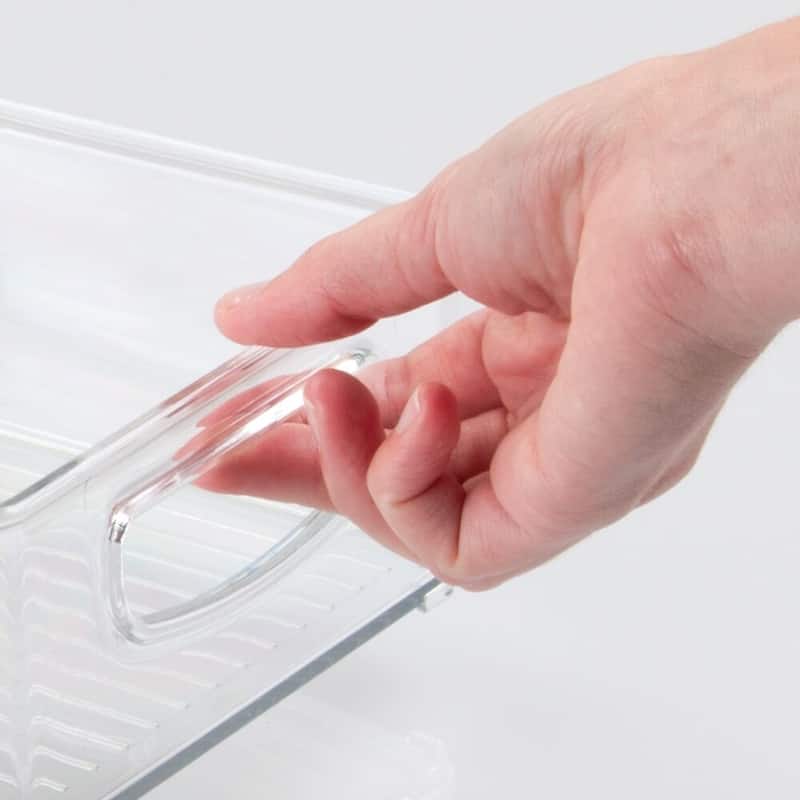 mDesign Plastic Kitchen Food Storage Organizer Bin - 4 Pack, Clear