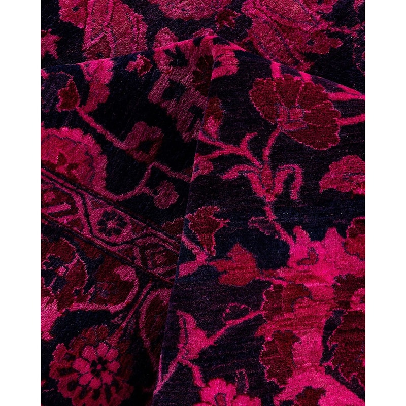 Contemporary Overdyed Wool Hand Knotted Area Rug - 6' 1" x 8' 8"