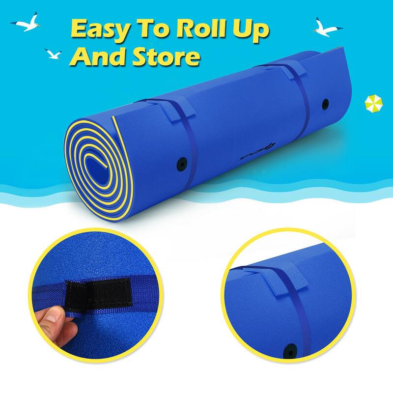 3 Layer Floating Water Pad Foam Mat Water Recreation Relaxing 18' x