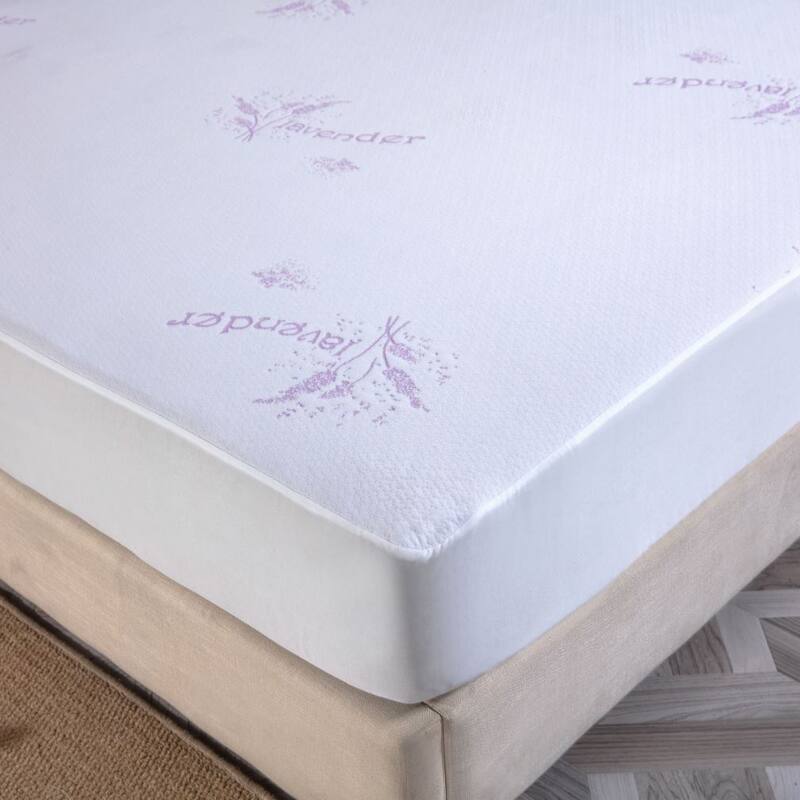 Bibb Home Lavender Infused Scented Hypoallergenic Mattress Pad