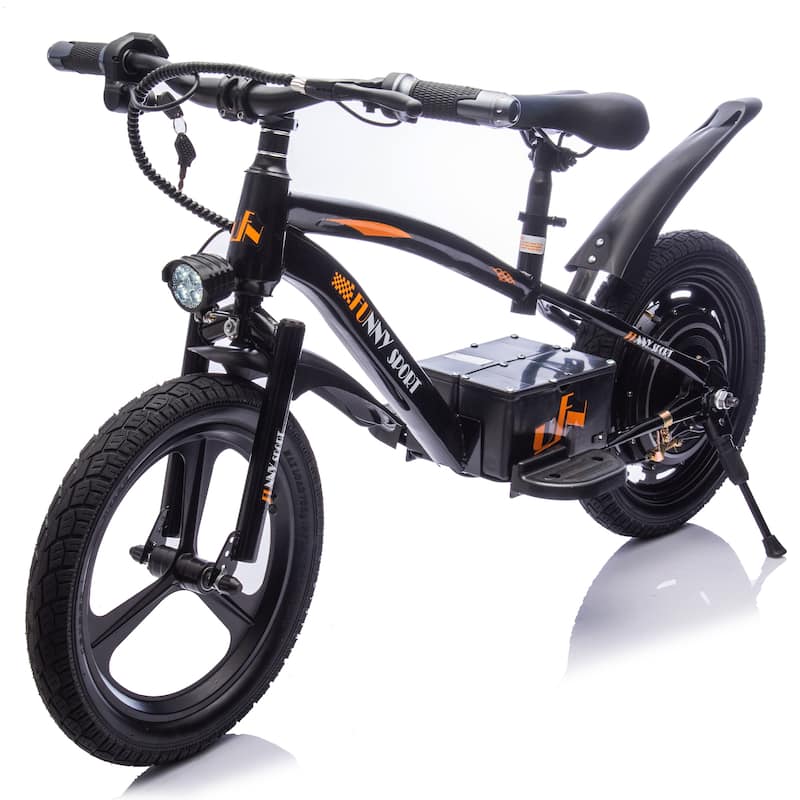 24V Kids Ride On Electric Dirt Bike,300W Super Power Motor,16in Wheels,Adjustable Seat Height,Hand-Operated Brakes