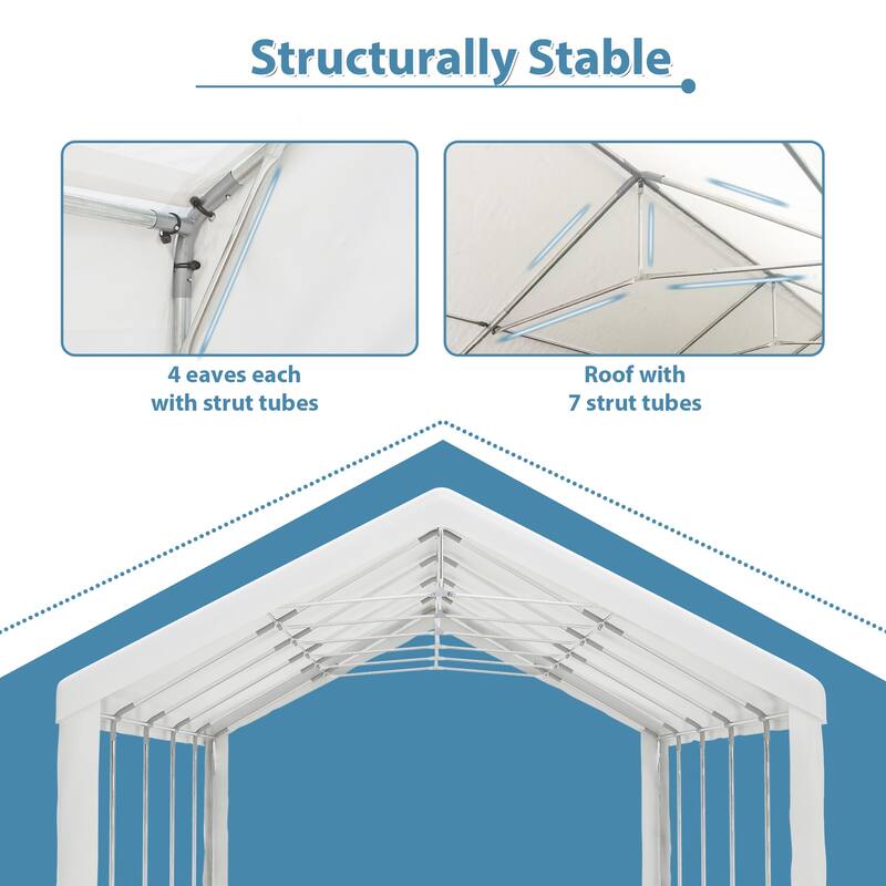16x32FT Party Tent Heavy Duty, Large Wedding Event Shelters with 3 Storage Bags & Removable Sidewalls
