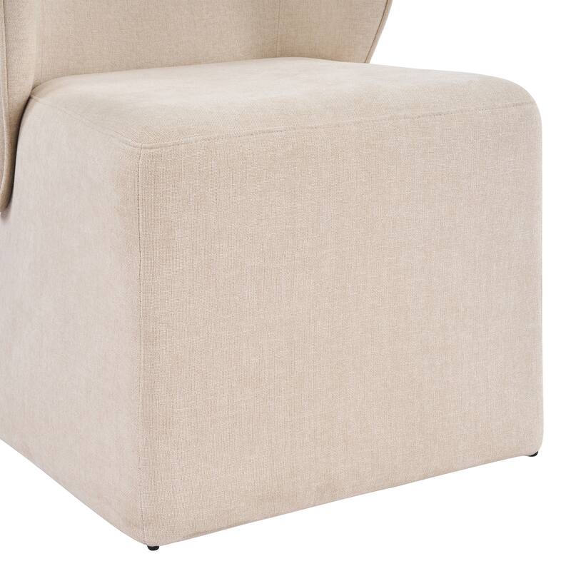 Christopher Knight Home - Eddie 7-Piece Upholstered Dining Set with 84" Rectangular Pillar Base Dining Table