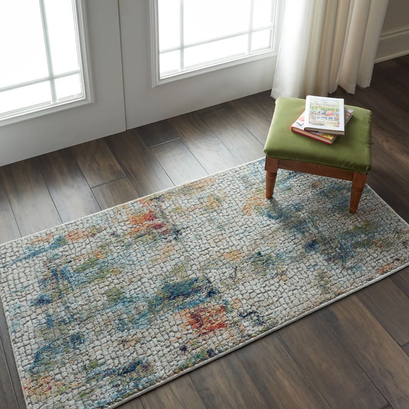 Nourison Global Vintage Textured Abstract Area Rug