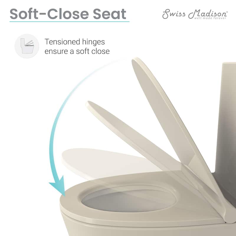 Swiss Madison SM-1T112 Ivy One Piece Dual Vortex 1.1/1.6 GPF Toilet
