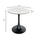 preview thumbnail 9 of 31, Bristol 27" Round Dining Table for 4 with Solid Wood Tabletop in Sleek Black Pedestal Base for Kitchen & Dining Room - 27.56"