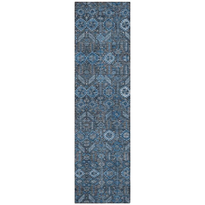 Machine Washable Indoor/ Outdoor Traditional Boho Chantille Rug