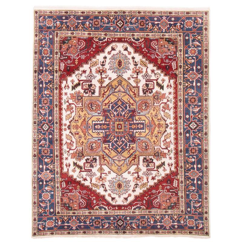 ECARPETGALLERY Hand-knotted Serapi Heritage Cream Wool Rug - 7'11 x 10'0