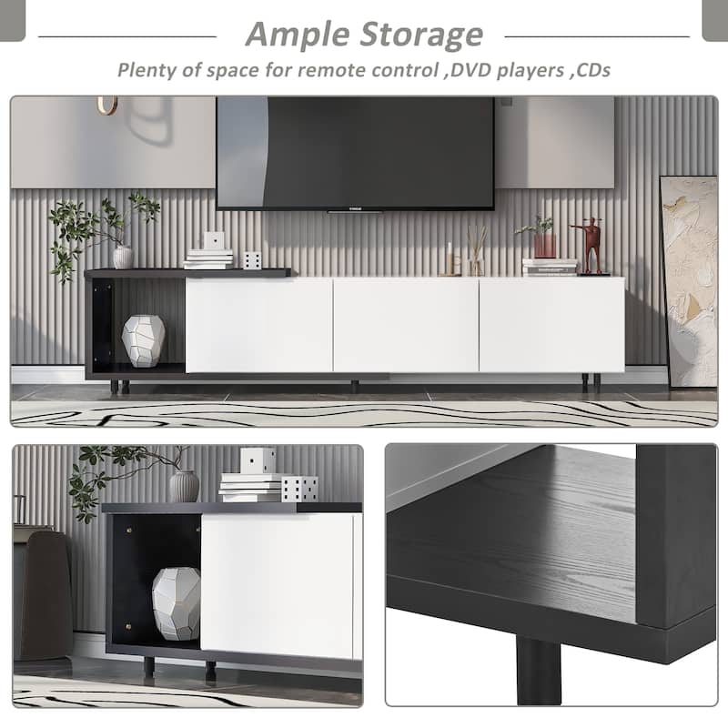 70.1''-100'' Modern Stylish Extendable TV Stand TV Cabinet for 80+inch TV