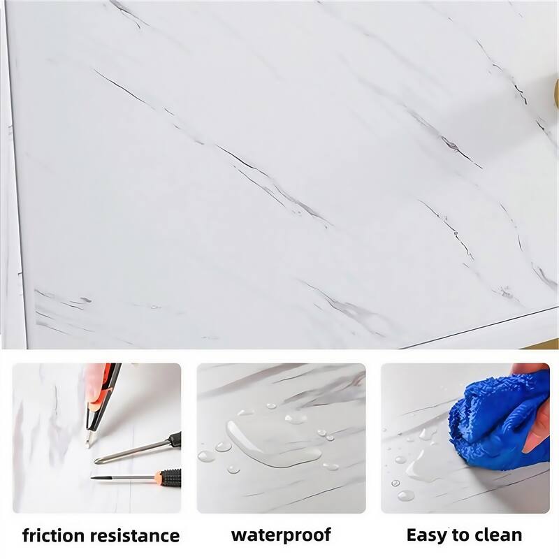 Modern White Gold Double Deck Dining Table Coffee Table