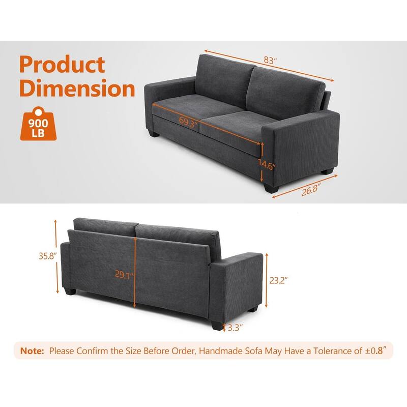 83" Oversized Sofa