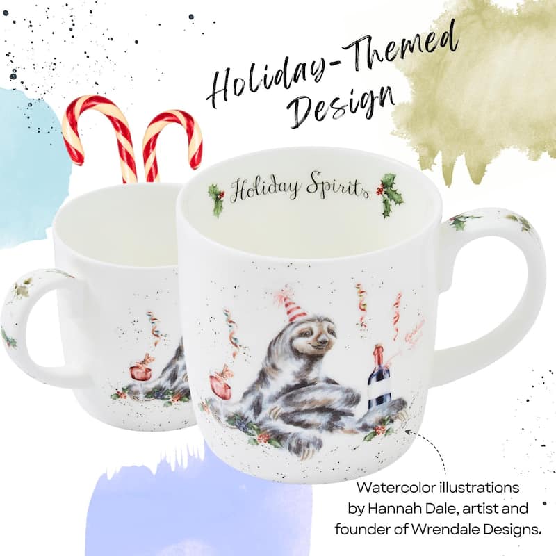 Royal Worcester Holiday Wrendale Designs 14 oz Mug