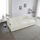Option White 3-Seater Sofa+Ottomans*3