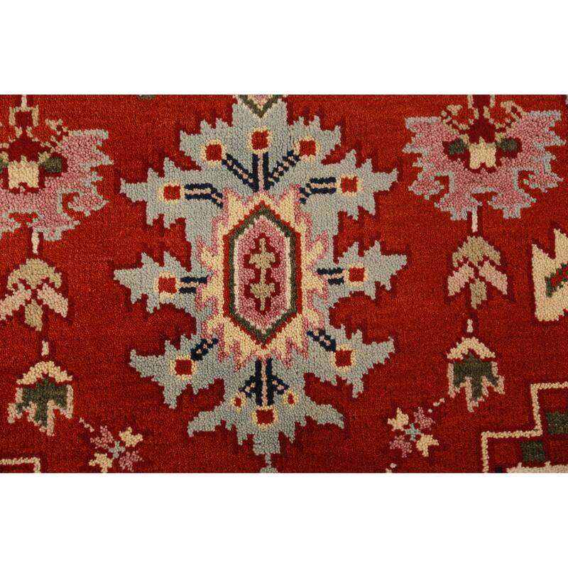 Geometric Heriz Serapi Indian Area Rug Handmade Wool Carpet - 8'9" x 11'7"