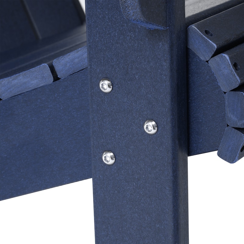 Aderson Outdoor Patio Commercial-Residential Adirondack Chair with Swivel Cupholder