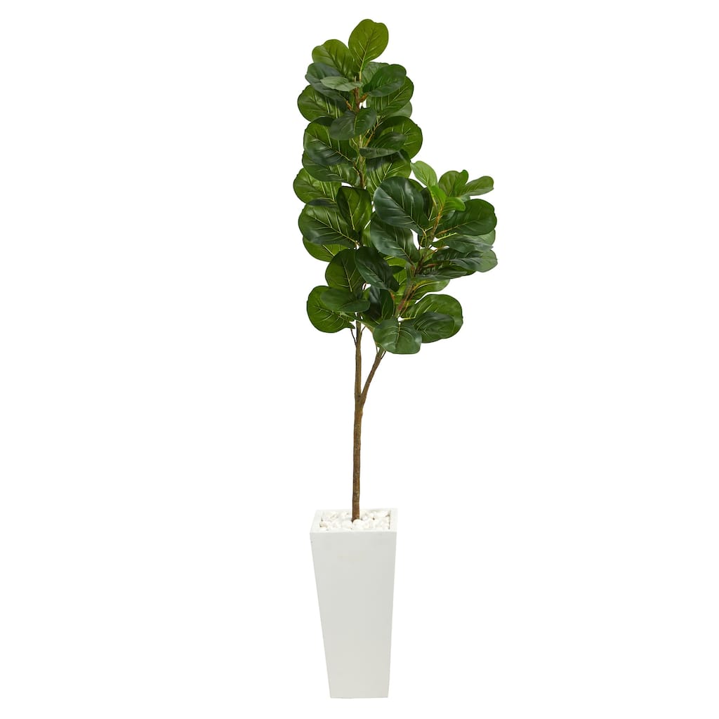 6' Fiddle Leaf Fig Artificial Tree in Tall Planter