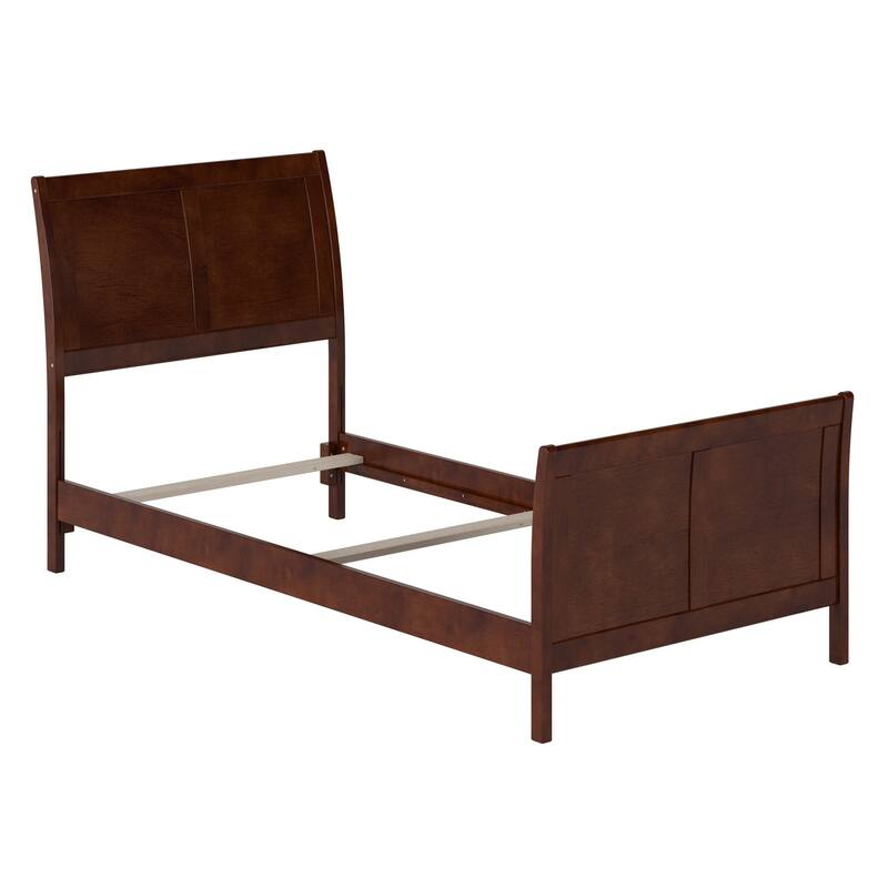 Portland Solid Wood Foundation Bed with Matching Footboard