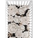 preview thumbnail 1 of 4, Sweet Jojo Designs Black and Off White Boho Shabby Chic Floral Girl Fitted Crib Sheet Bohemian Vintage Garden Watercolor Flower