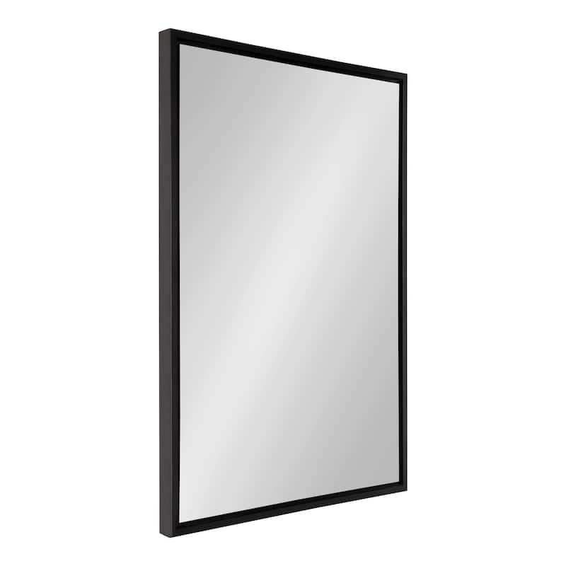 Kate and Laurel Evans Framed Floating Wall Mirror - 24x36 - Black
