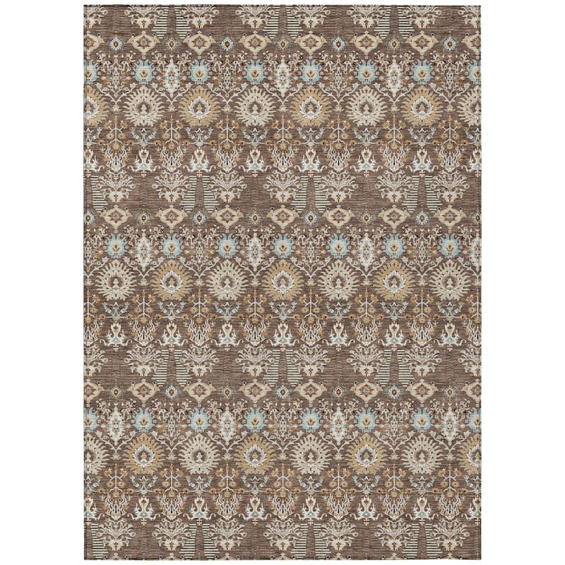 Machine Washable Indoor/ Outdoor Traditional Xander Chantille Rug