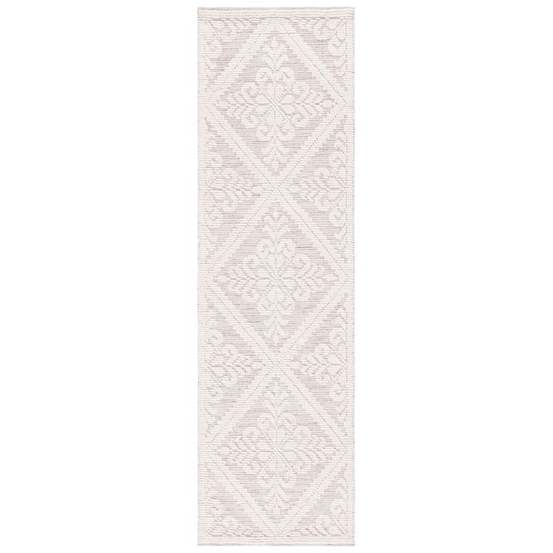 SAFAVIEH Handmade Vermont Davina Wool Rug - 2'3" x 8' Runner - Ivory/Red