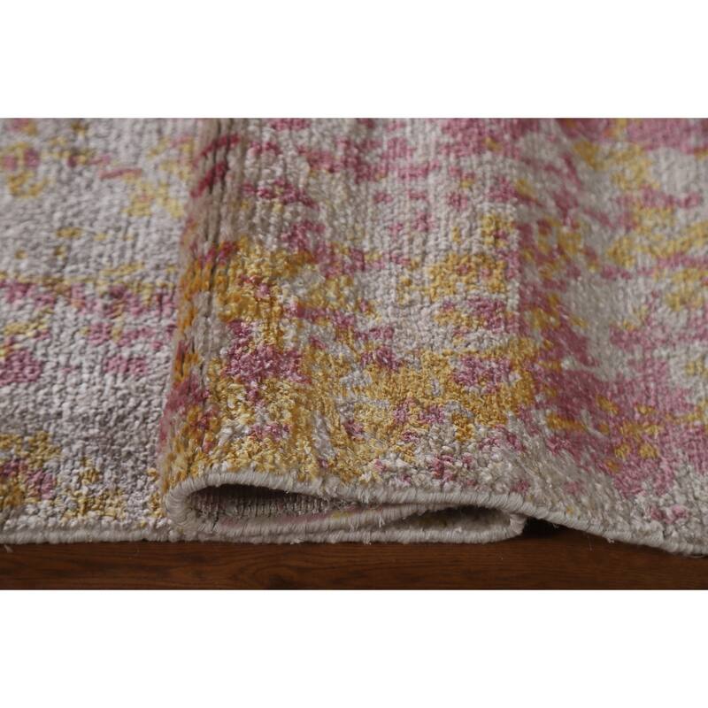 Hand Knotted Oriental 100% Wool Carpet Modern All-Over Multi-Colored Abstract Area Rug - 10' 11'' X 10' 11''