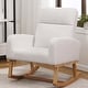 preview thumbnail 109 of 171, HOMYKA 28" Wide Rocking Chair for Nursery with Solid Wood Leg