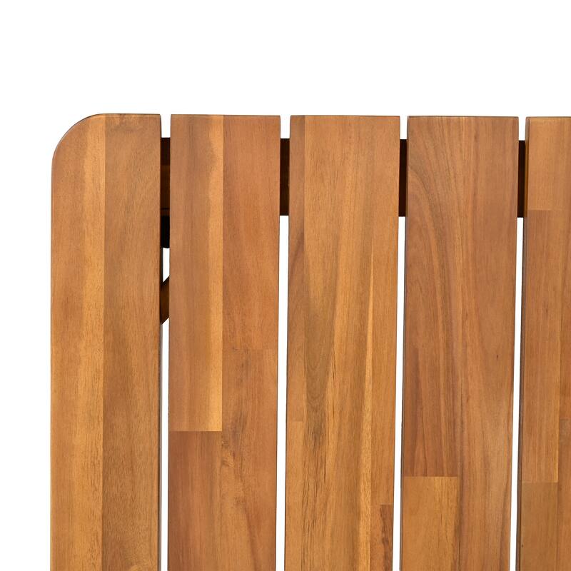 Roomfitters 72/63 Inch 8/6-Person Acacia Wood Dining Table, Outdoor Farmhouse Furniture for Patio, Garden, Backyard, Teak