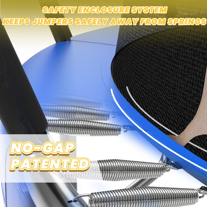 16FT Outdoor Trampoline for Kids and Adults, Pumpkin Trampolines with Curved Poles,Heavy Duty Trampoline