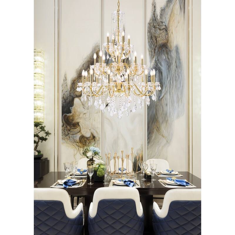 Fleur Illumination 24 light Gold Chandelier