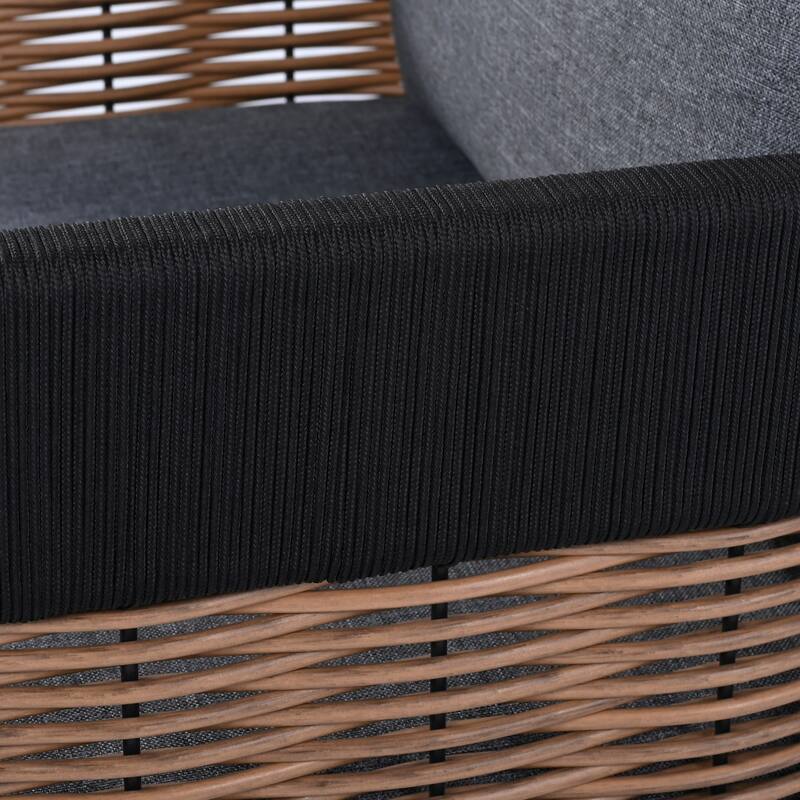 SAFAVIEH Outdoor Living Harrison Swivel Chair - 28"W x 28"D x 26"H