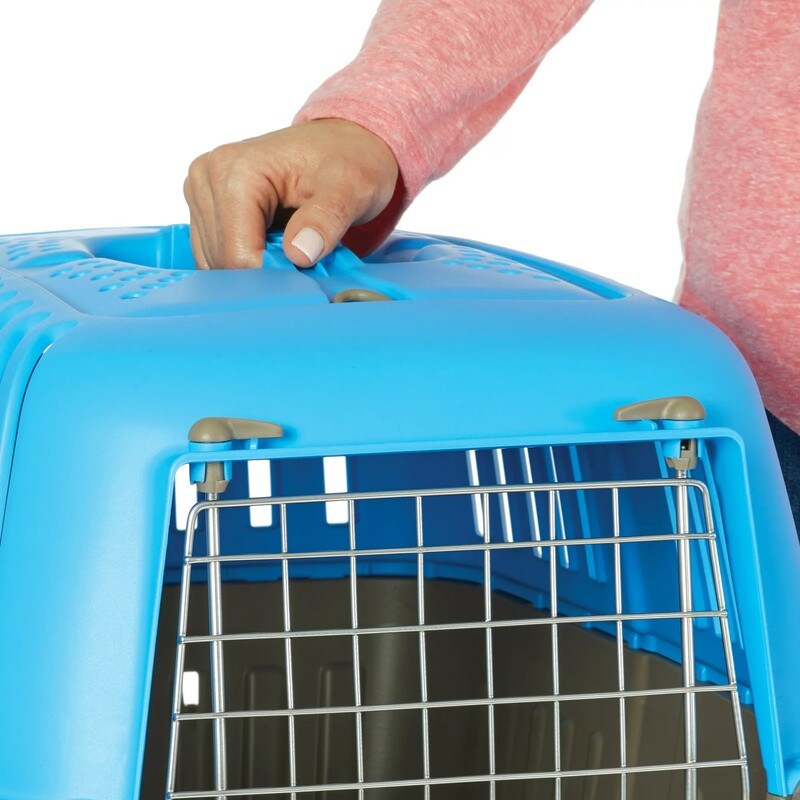 Hard Sided Pet Carrier 19 Inch Blue 1 Door On Sale Bed Bath