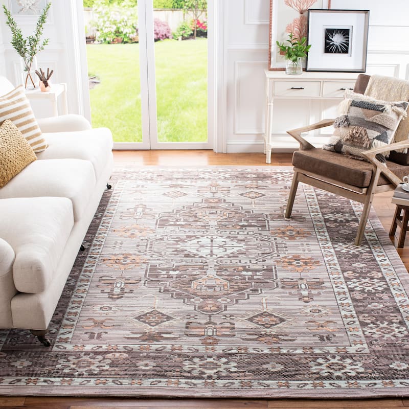 SAFAVIEH Handmade Saffron Elyssa Rug - 8' x 10' - Taupe/Ivory