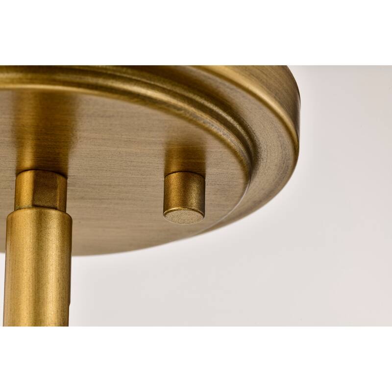 Solara Mini Pendant Natural Brass Finish Frosted Ribbed Glass - Natural Brass