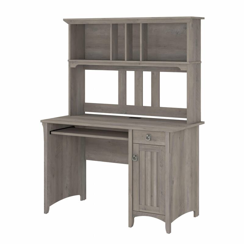 Bush Furniture Salinas Small Computer Desk with Storage Hutch