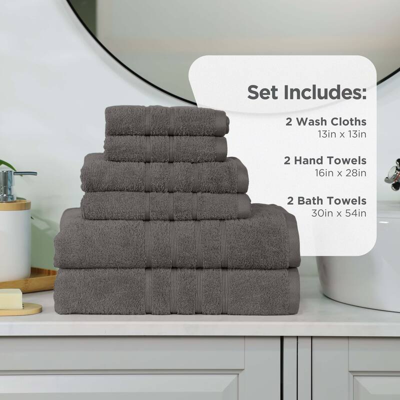 Martex Ultimate Performance Cotton Low-Lint Soft Absorbent Towel Set